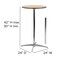 Emma and Oliver 24" Round Wood Cocktail Table with 30" and 42" Columns